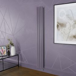 Design Radiator Elektrisch Verticaal - Paars (Dahlia Purple) | Keuze Afmeting en Opties voor Thermostaat, WiFi Verwarmingselement en Kabelafdekking | Revive