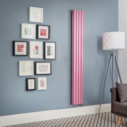 Design Radiator Elektrisch Verticaal - Roze (Camellia Pink) | Keuze Afmeting en Opties voor Thermostaat, WiFi Verwarmingselement en Kabelafdekking | Revive
