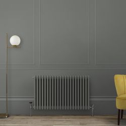 Kolomradiator Horizontaal 3-Kolommen Klassiek | Keuze Afmeting en Keuze Grijze Afwerkingen | Windsor
