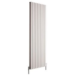 Hudson Reed Revive - Verticale Aluminium Designradiator Dubbellaags (Keuze Breedte) – Wit