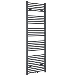 Elektrische Handdoekradiator - Antraciet | Keuze Afmeting en Verwarmingselement | Optionele Kabelafdekking | Neva - ECOSO van Hudson Reed