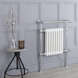 Elektrische Handdoekradiator Klassiek Wit H.93cm Inl. Standaard Verwarmingselement | Keuze Afmeting | Elizabeth