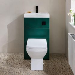 Halwell Toilet Fontein Combinatie Modern, Incl. WC-ombouw 50cm x 89cm met Reservoir | Keuze Afwerking | Cluo