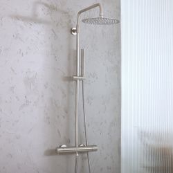 Douchekolom Thermostatisch Modern met ronde Douchekop en Handdouche | Keuze Afwerking | Elements