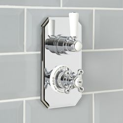 Hudson Reed Elizabeth - Douchekraan Thermostatisch Inbouw 1-Weg Klassiek - Chroom en Wit