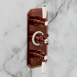 Hudson Reed Elizabeth - Douchekraan Thermostatisch Inbouw 2-Weg Klassiek - Satijn Koper