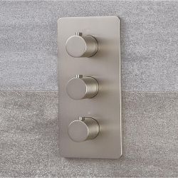 Harting 3-weg Thermostatische Inbouwdouchekraan Met Omstel Geborsteld Nikkel