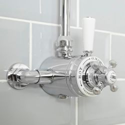 Hudson Reed Elizabeth - Douchekraan Opbouw Thermostatisch Klassiek - Chroom en Wit