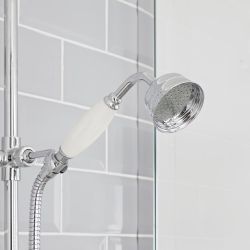 Handdouche Massief Messing Klassiek met Chromen en Witte Afwerking | Elizabeth