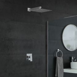 Doucheset Inbouw 1-Weg 30cm Vierkante Douchekop Chroom | Kubix