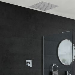 Doucheset Inbouw 1-Weg 40cm Vierkante Plafond Douchekop Chroom | Kubix