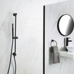 Glijstangset met Handdouche Zwart | Nox