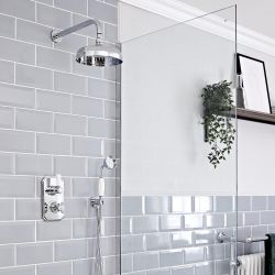 Hudson Reed Elizabeth - Douchekraan Thermostatisch Inbouw 2-Weg Klassiek met Omstel - Chroom en Wit