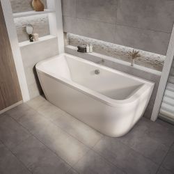 Bad Modern 170cm x 75cm met Twee Rugleuningen Incl. Voorpaneel | Otterton