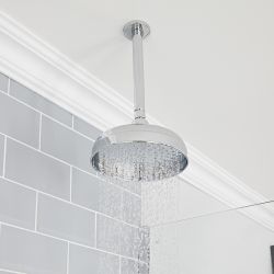 Douchekop Klassiek 20cm Rond met Plafondarm Chroom | Elizabeth