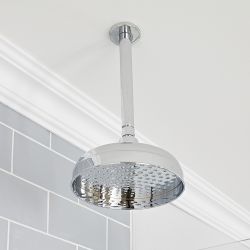 Douchekop Klassiek 20cm Rond met Plafondarm Chroom | Elizabeth