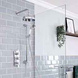 Douchesysteem Thermostatisch Chromen en Wit | Creëer Uw Eigen Douchesysteem | Elizabeth
