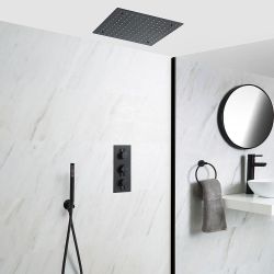 Douchesysteem Thermostatisch Zwart - Creëer Uw Eigen Douchesysteem | Nox