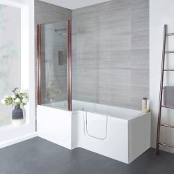 Inloopbad met Gemakkelijke Toegang 170cm x 85cm | Rechter of Rechter Uitvoering | Keuze Badwand | Merso