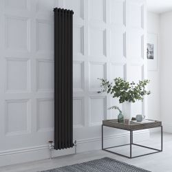 Kolomradiator Verticaal 2-Koloms Klassiek Zwart | Keuze Afmetingen en Optionele Poten | Windsor