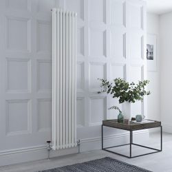 Kolomradiator Verticaal 2-Koloms Klassiek Wit | Keuze Afmetingen en Optionele Poten | Windsor