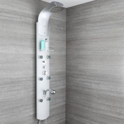 Douchepaneel Thermostatisch Hoek- en Wandmontage Chroom | Aqua