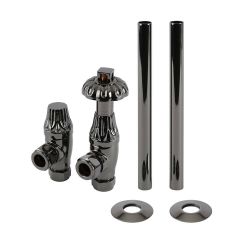 Radiatorkranen Thermostatisch Haaks Antieke Stijl met Radiatorbuizen | Keuze Afwerking | Windsor