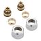 Radiatorkranen Thermostatisch Haaks Chroom met 16mm Meerlagenbuis Adapters