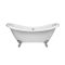Complete Badkamerset Klassiek incl. Vrijstaand Bad, Wastafel met Zuil en Duoblok Toilet Wit | Carlton