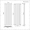 Hudson Reed Revive - Verticale Aluminium Designradiator Dubbellaags (180cm x 23cm) – Antraciet