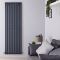 Hudson Reed Revive - Verticale Aluminium Designradiator Dubbellaags (180cm x 23cm) – Antraciet