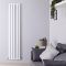 Hudson Reed Revive - Verticale Aluminium Designradiator Dubbellaags (180cm x 35cm) – Wit