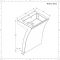 Wastafel Vrijstaand Modern 7-Vormig 83,5cm x 58cm x 46,7cm Wit | Sandford