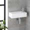 Fontein Toilet Keramiek Rechthoekig B.45 x D.25cm Met 1 x Kraangat Wit | Sandford