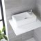 Fontein Toilet Keramiek Rechthoekig B.45 x D.25cm Met 1 x Kraangat Wit | Sandford