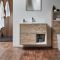 Wastafelmeubel Hangend 81cm met Wastafel en Open Plank | Keuze Afwerking, Wastafel en LED-Verlichting | Hoxton