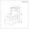 Wastafelmeubel Klassiek 40cm met Wastafel en Covelly Staand Toilet met WC-Ombouw - Lichtgrijs | Keuze Ontwerp en Afwerking Meubelgreep | Warwick
