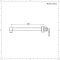 Rechte Douche-arm (33cm)