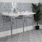 Dubbele Wastafel 120cm met Metalen Frame Klassiek Chroom | Elizabeth