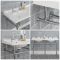 Dubbele Wastafel 120cm met Metalen Frame Klassiek Chroom | Elizabeth