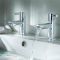 Paar Moderne Wastafelkranen - Chroom | Como