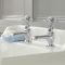 Hudson Reed Elizabeth - Wastafelkranen 2-Gats met Kruisgrepen Klassiek - Chroom en Wit