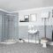 Badkamerset Klassiek - Douchecabine Kwadrant, Toilet met Hooghangend Reservoir en Wastafel 50cm (1 of 2 Kraangaten) met Frame | Richmond