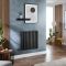 Elektrische Design Radiator Horizontaal Zwart | Keuze Afmeting | Keuze WiFi Thermostaat | Vaste Bedrading of met Stekker | Revive - ECOSO van Hudson Reed