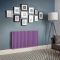 Design Radiator Elektrisch Horizontaal 63,5cm Hoog Paars (Lush Purple) | Keuze Afmeting en Opties voor Thermostaat en Kabelafdekking | Revive