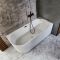 Hoekbad 170cm x 80cm Modern Geribbeld | Keuze Linker of Rechter Uitvoering | Keuze Afwerking Overloop | Florence