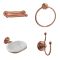 Badkameraccessoiresset Klassiek 4-Delig - Satijn Koper | Elizabeth