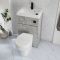 Toilet en Fontein Combinatie Modern Incl. WC-ombouw en Verbogen Reservoir 50cm x  89cm | Keuze Afwerking Ombouw en Spoelknop | Cluo