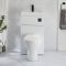 Toilet en Fontein Combinatie Modern Incl. WC-ombouw en Verbogen Reservoir 50cm x  89cm | Keuze Afwerking Ombouw en Spoelknop | Cluo