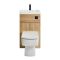 Exton Toilet en Fontein Combinatie Modern Incl. WC-ombouw en Verbogen Reservoir 50cm x 89cm | Keuze Afwerking Ombouw en Spoelknop | Cluo